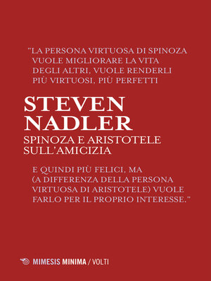 cover image of Spinoza e Aristotele sull'amicizia